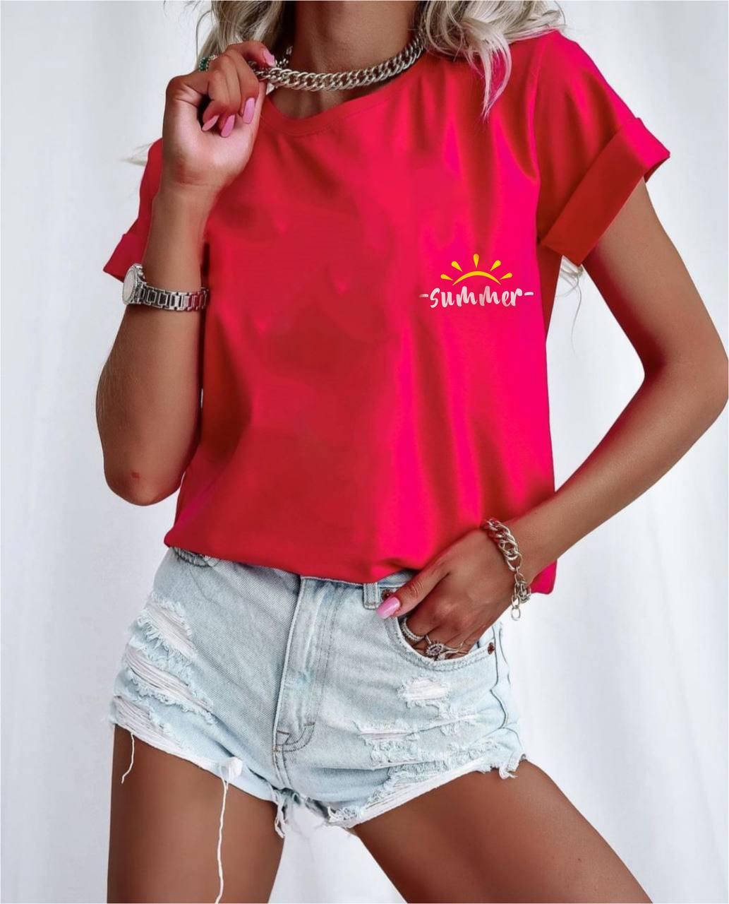 

Футболка женская *Summer* размер 42-50(3цв) "BARBARA" недорого от прямого поставщика, Разные цвета