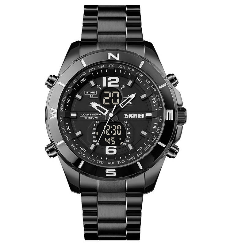 

Skmei 1670 черные мужские наручные часы