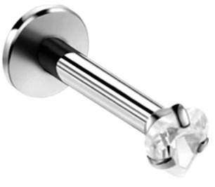 

Лабрет, пирсинг с цирконом 3 мм