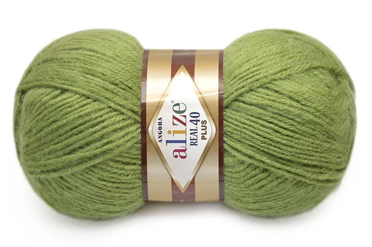 

Alize Angora Real 40 Plus, Зеленая черепаха №485, Зелёный