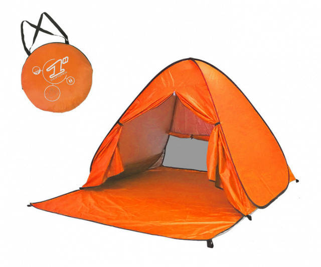 

Палатка пляжная двухместная самораскладывающаяся закрытая оранжевая (10299or)