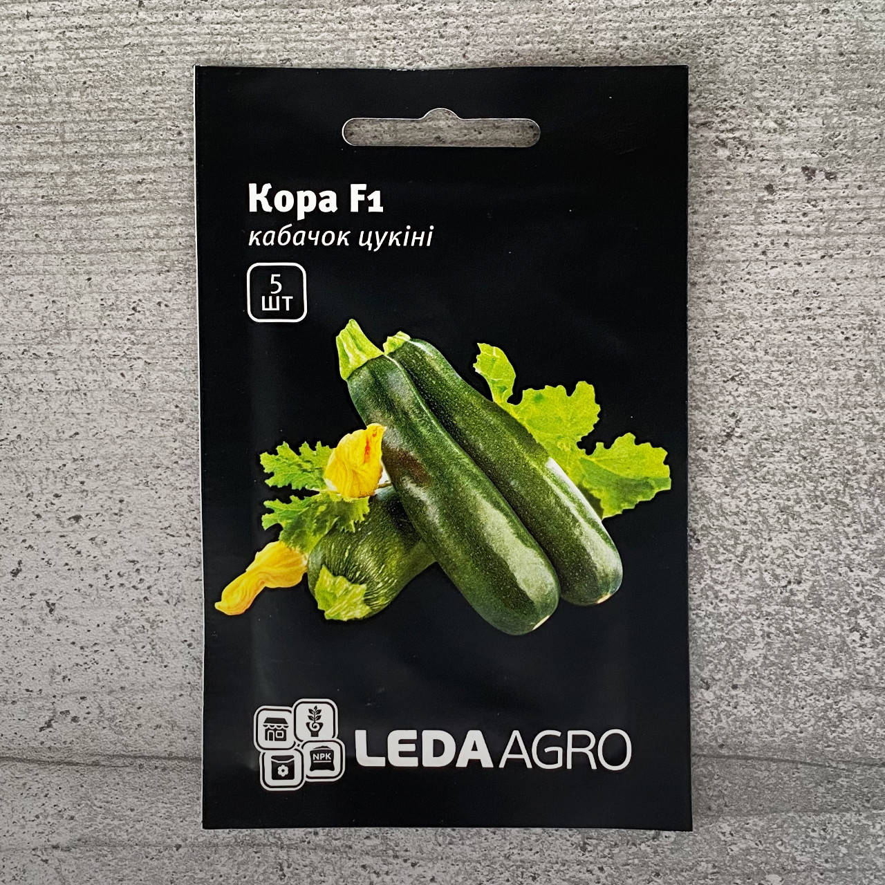

Кабачок Кора F1 5 шт семена пакетированные Leda Agro