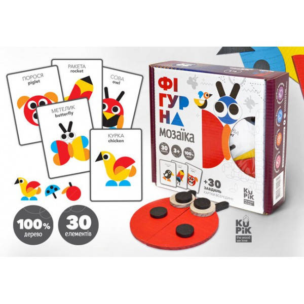 

Деревянная игра Фигурная мозаика 30 эл Игротеко 900071
