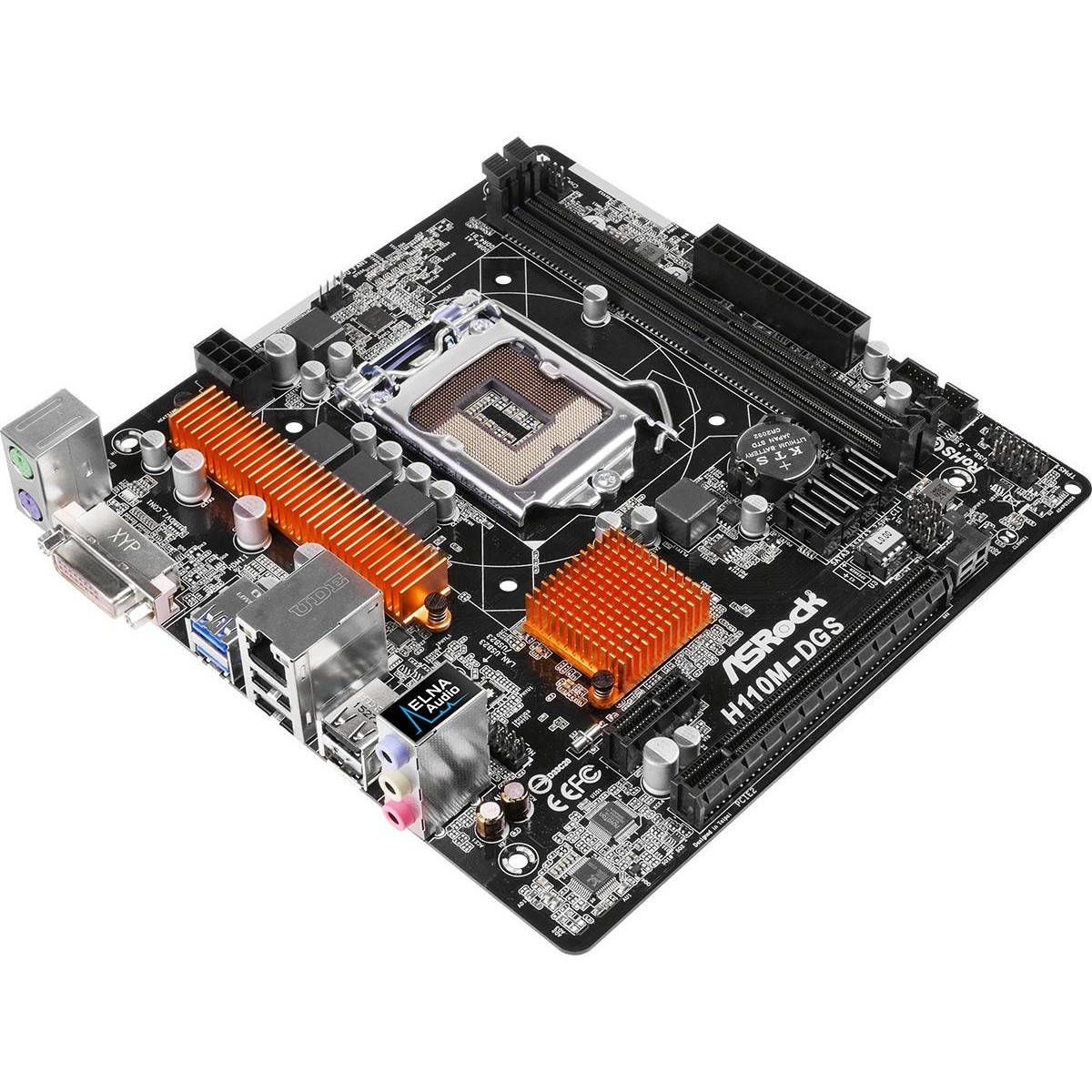 

БУ Материнская плата s1151, ASRock H110M-DGS (2xDDR4, Intel H110, PCI-Ex16x1, DVI, microATX)