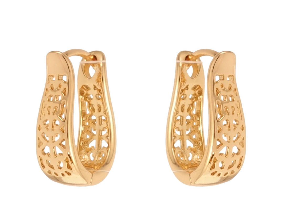 

Серьги Xuping Позолота 18K "Декоративный резной орнамент"