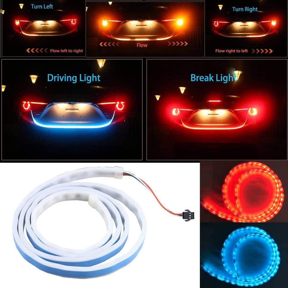 

120см Динамическая дублирующая RGB подсветка багажника с поворотником стопом и задним ходом TAIL BOX
