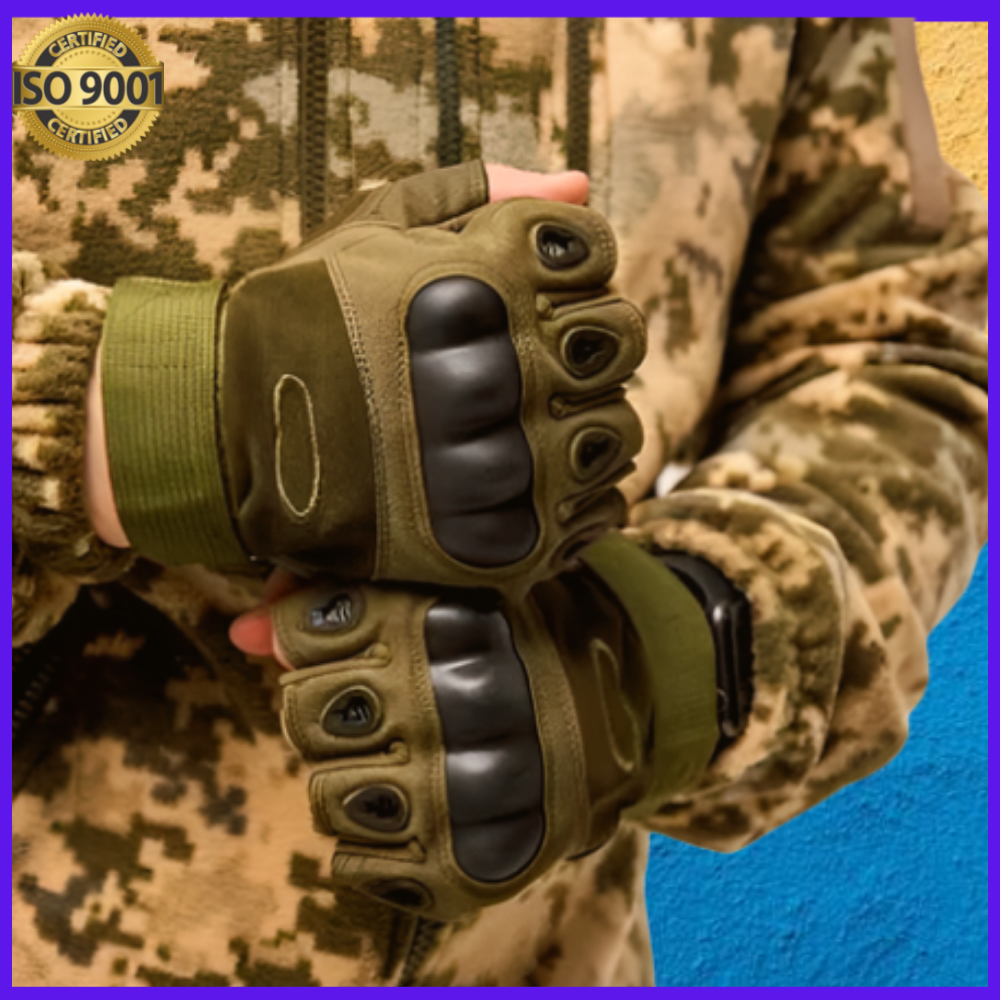 

Тактические штурмовые перчатки для ЗСУ олива, беспалые летние перчатки для ЗСУ олива Л размер