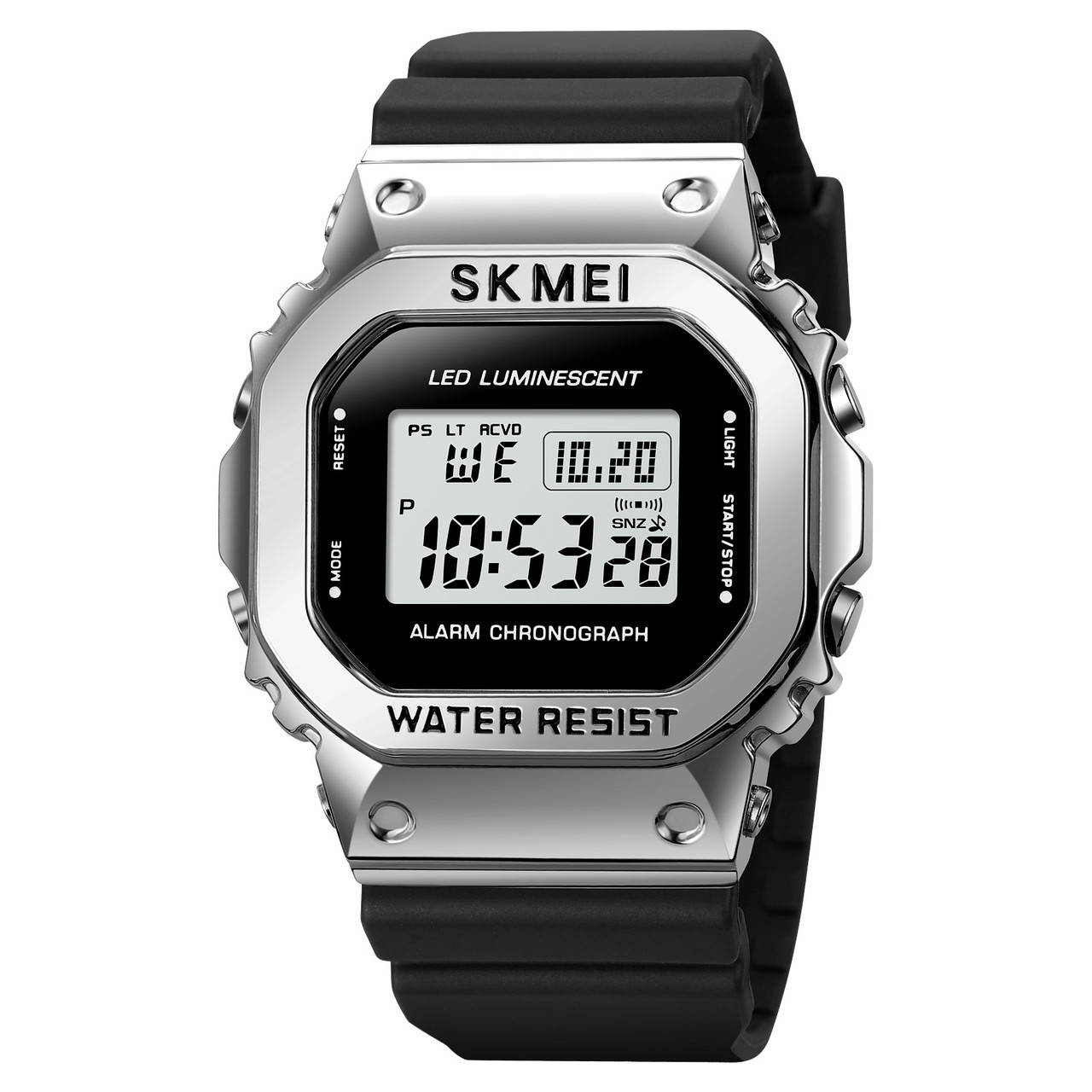 

Skmei 1851 мужские наручные часы серебристые с черным