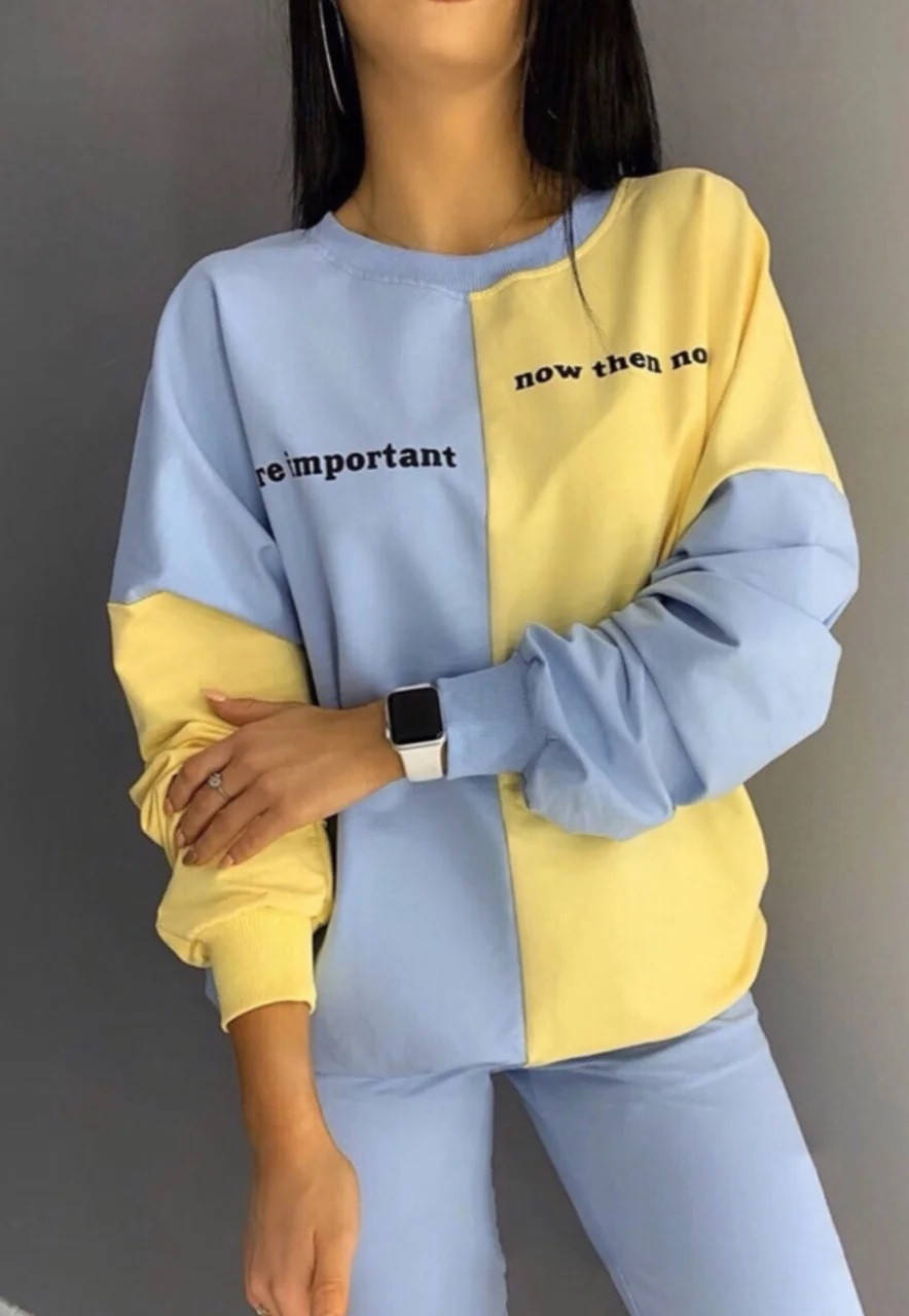 

Женский спортивный костюм двухцветный, Разные цвета