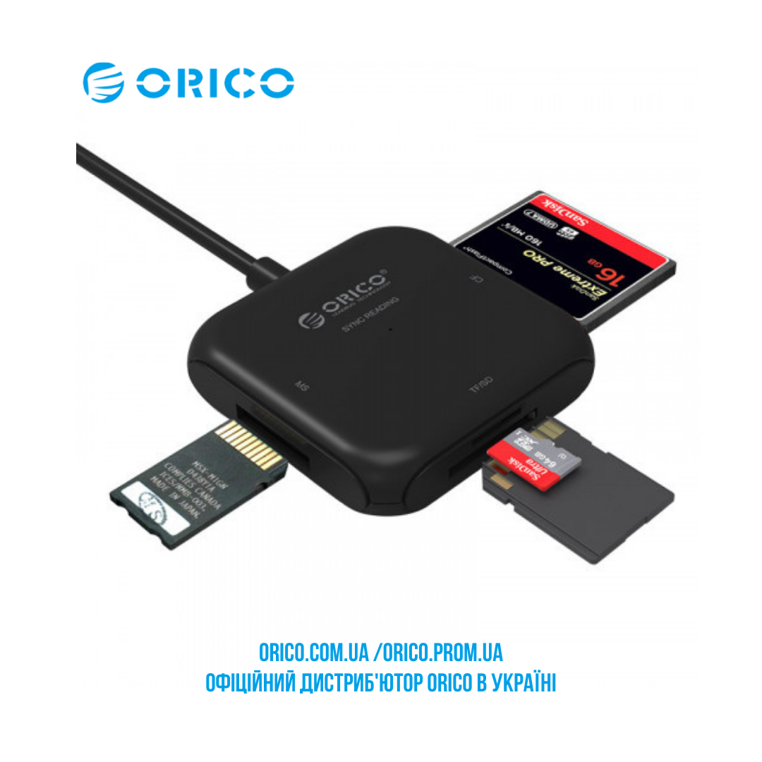 

Картридер USB3.0 TF / SD / CF / MS ORICO CRS31A-03, Черный
