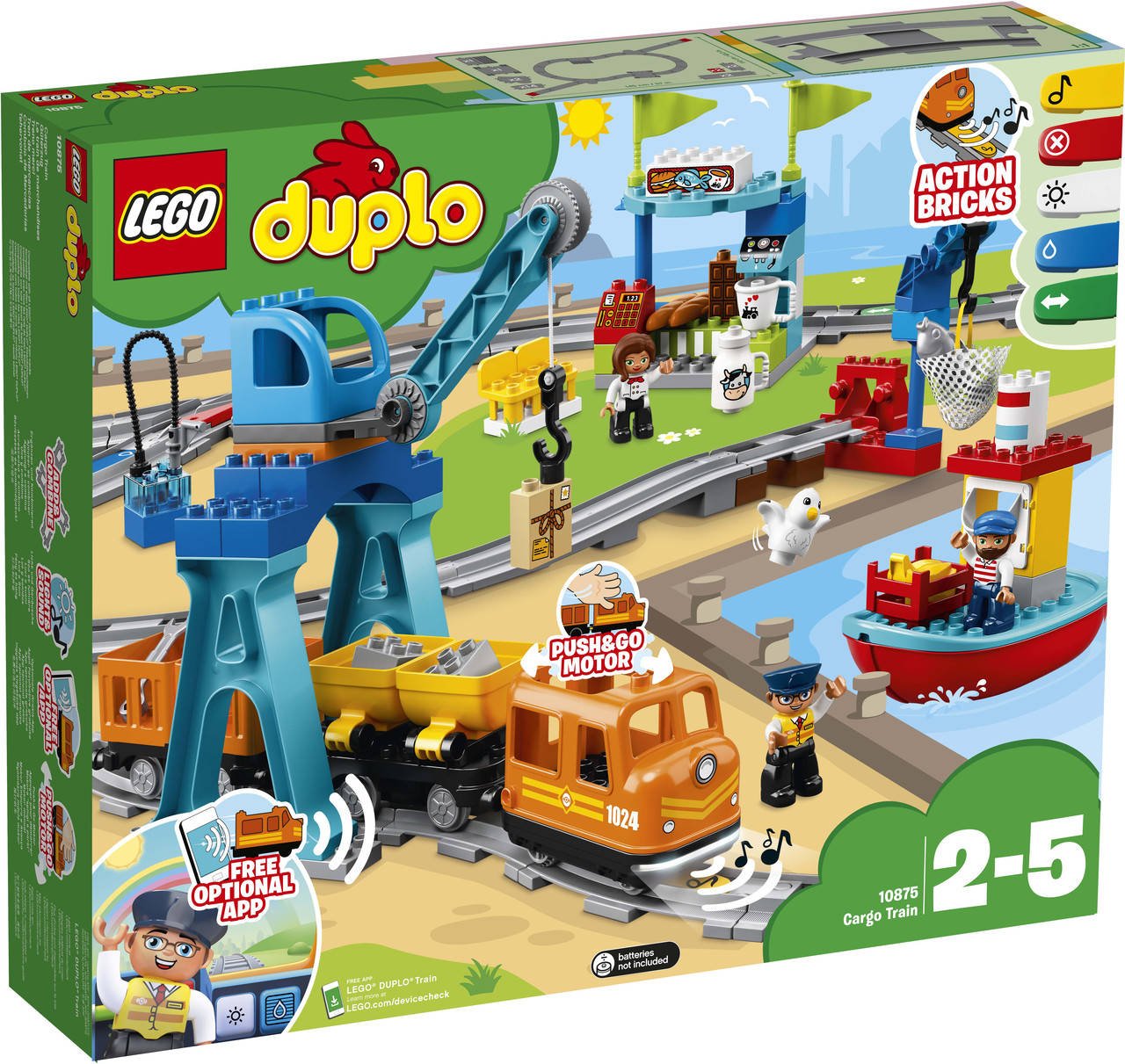 

Конструктор LEGO DUPLO Town 10875 Грузовой поезд на 105 деталей