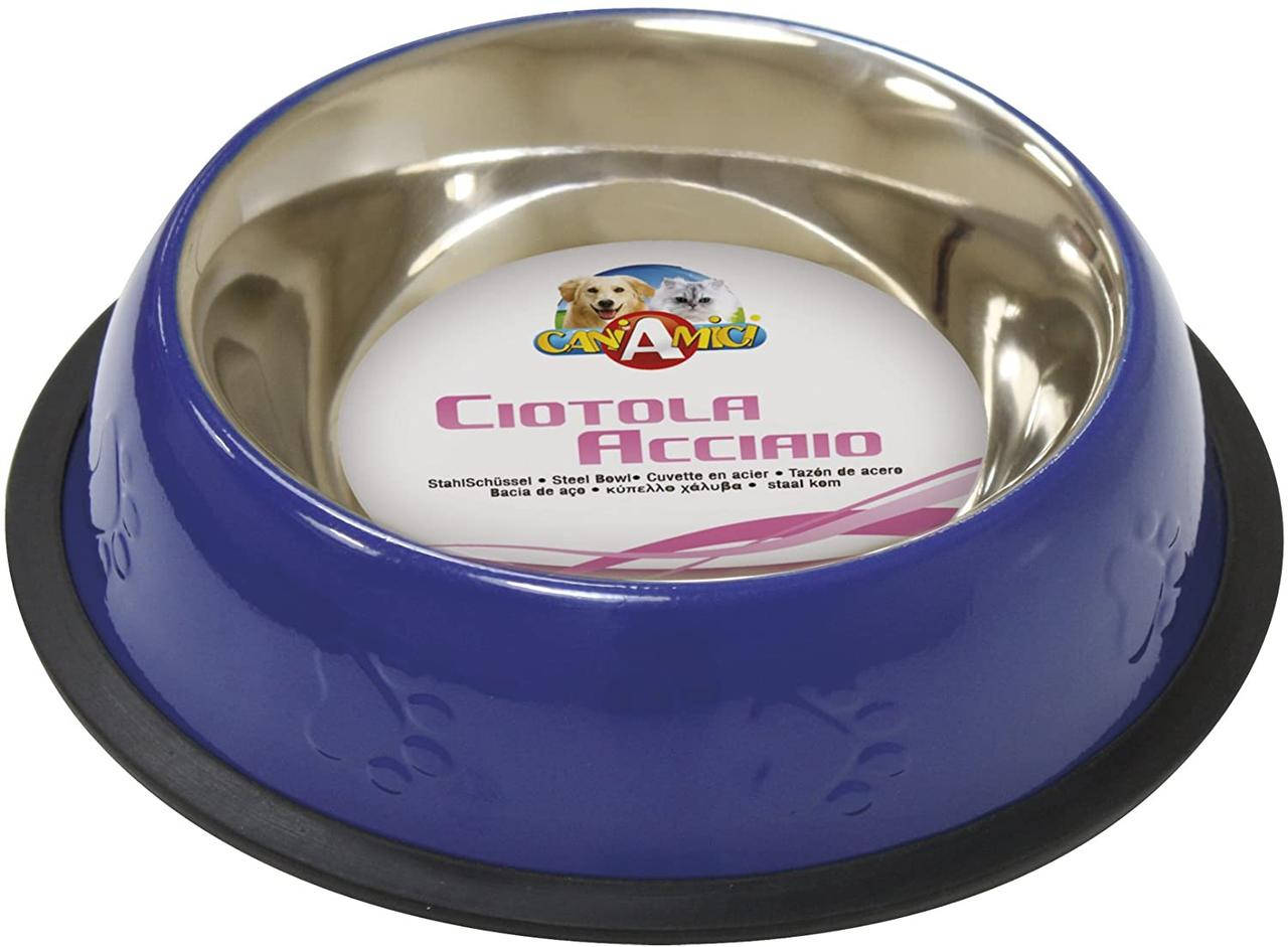 

Миска для животных из нержавейки 0,24 л Croci 16 см (синяя), Синий