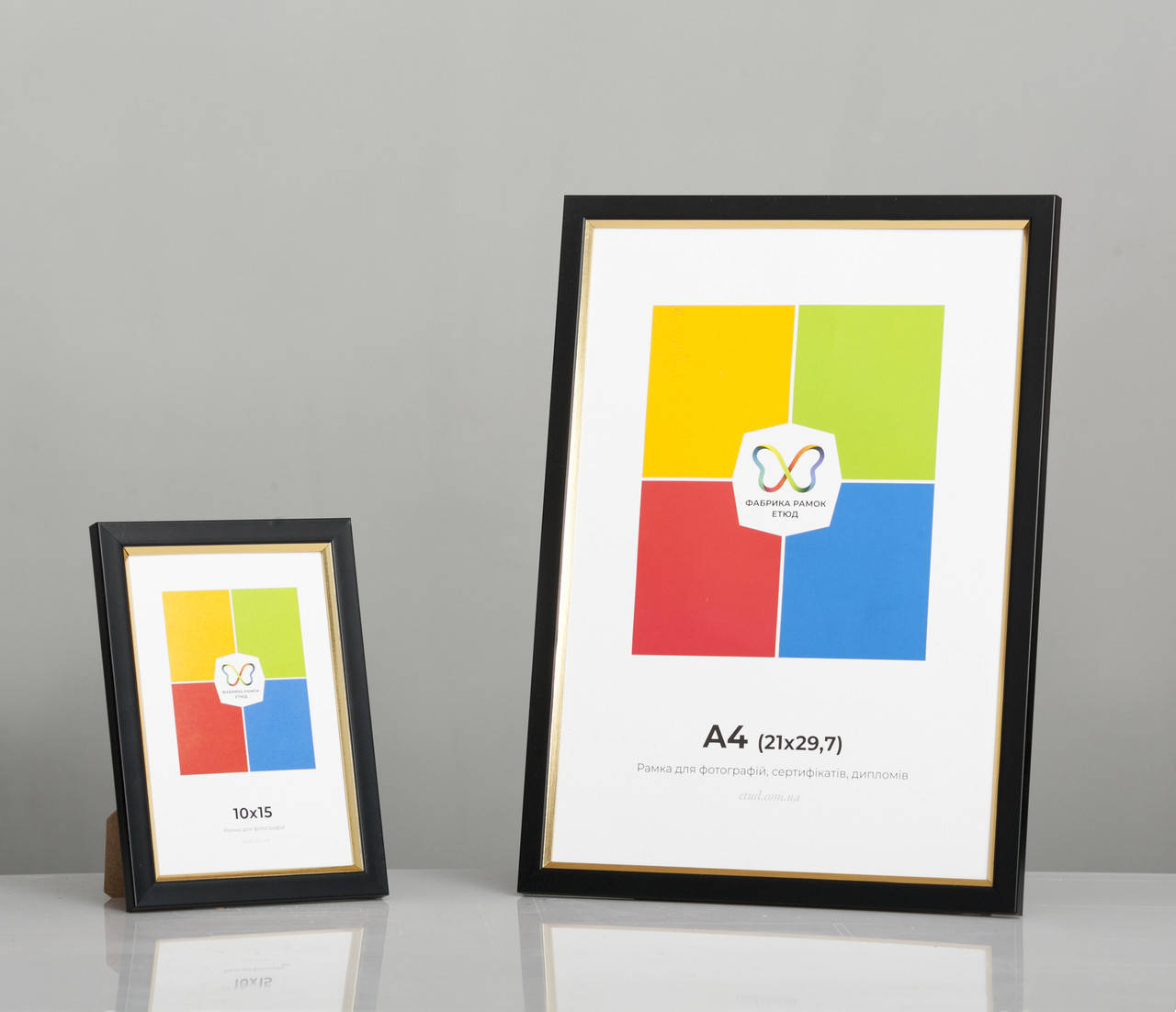 

Фоторамка пластиковая 21х30 (А4) черная. Рамка для фото, дипломов, грамот, сертификатов., Черный