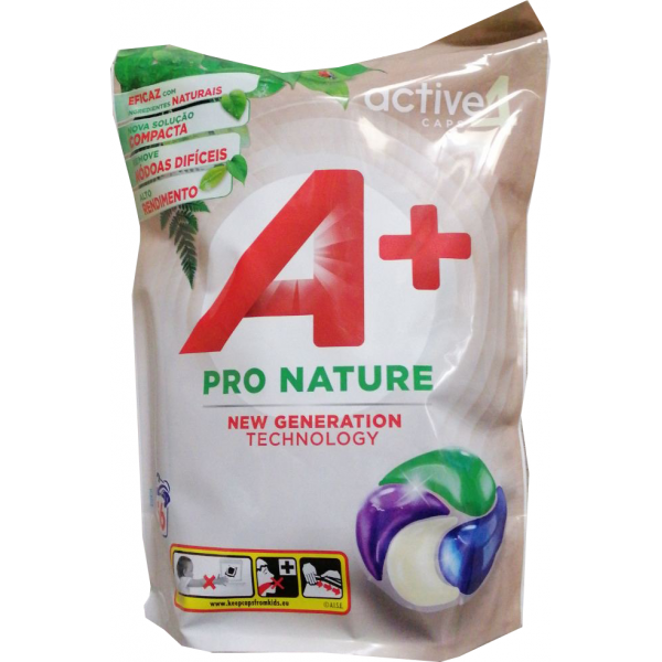 

Гель-капсулы для стирки А+ 4в1 Pro Nature, 56 шт