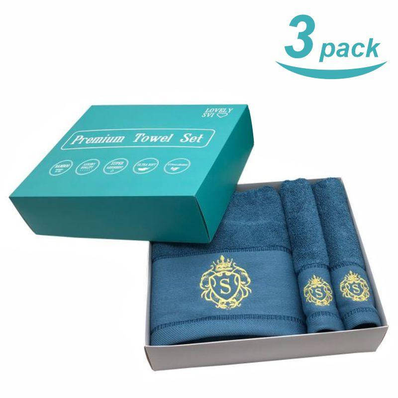 

Набор Полотенец Hotel & Spa - Комплект Банных Полотенец: 1 шт-70 на 140 см, 2 шт-35 на 75 см Изумруд, Зелёный