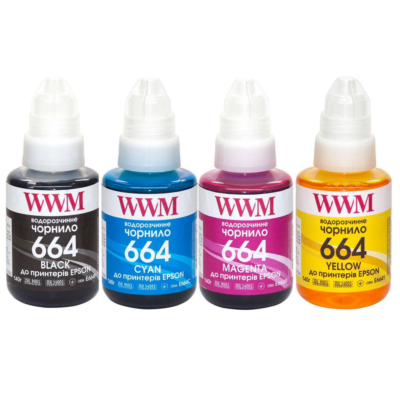 

Комплект чернил WWM 664 для Epson L110/L210/L300 4х140г B/C/M/Y (E664SET4)