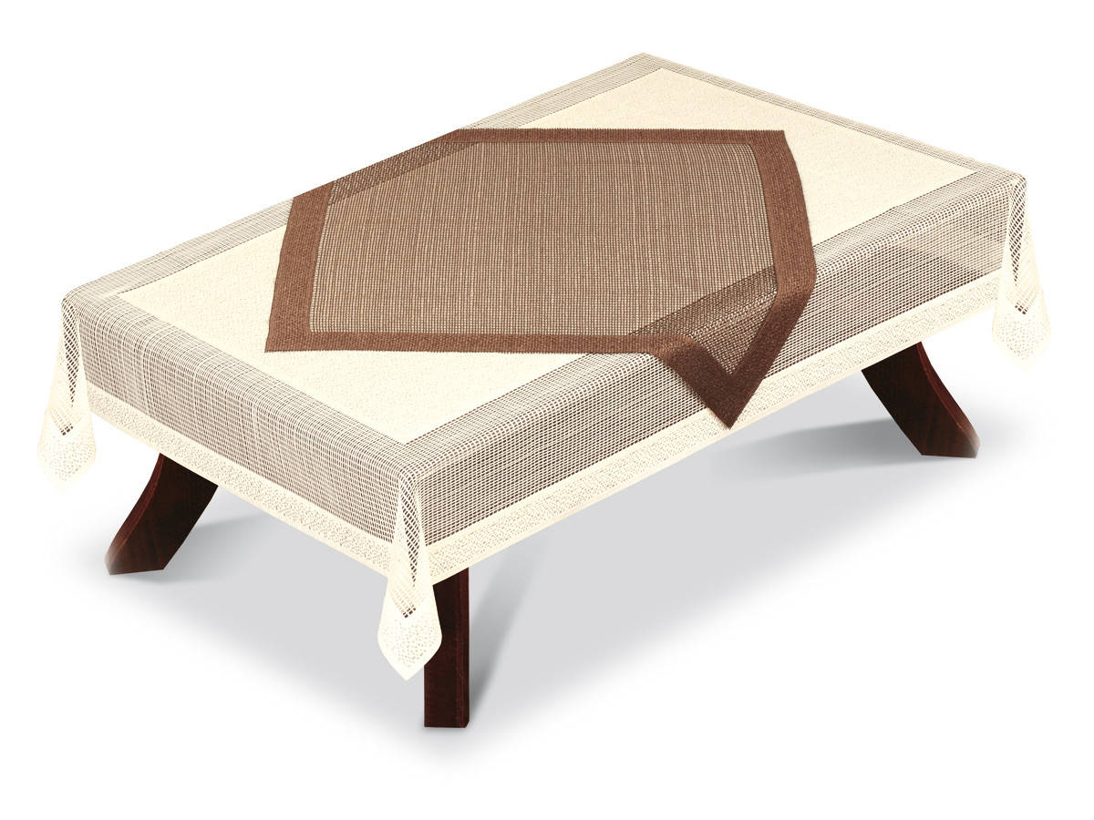 

Скатерти жаккардовые 160*120 с накладкой 80*80, Бежевый