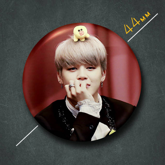 

"Пак Чимин / Jimin (БТС / BTS)" значок круглый на булавке Ø44 мм