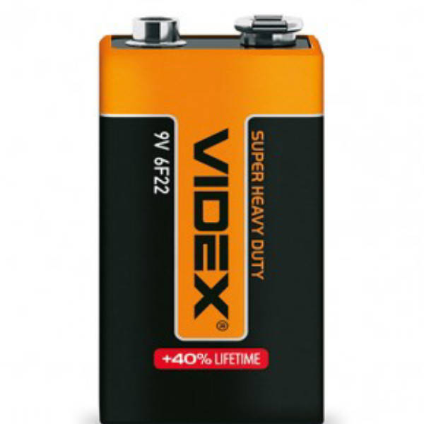 

Батарейка солевая Videx крона 6F22 9V (трей)