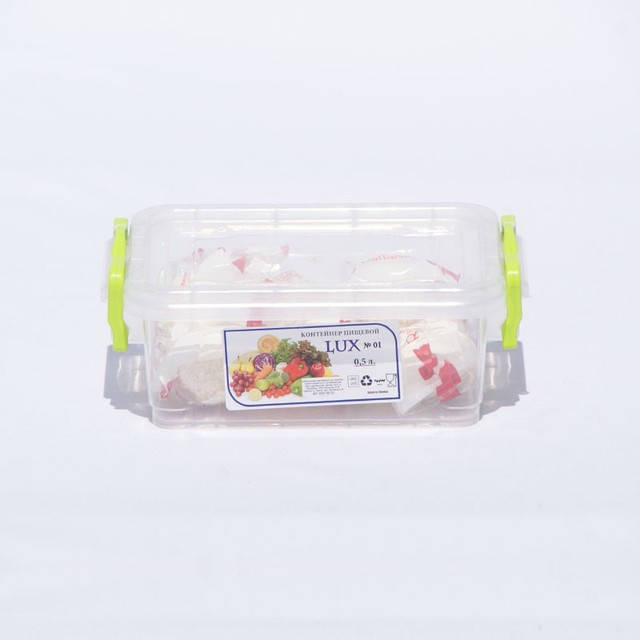 

Контейнер для хранения продуктов с зажимами "Lux" - 0,5л