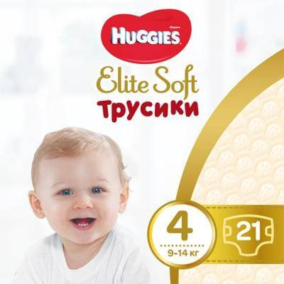 

Подгузник Huggies Elite Soft Pants L размер 4 (9-14 кг) 21 шт, Белый
