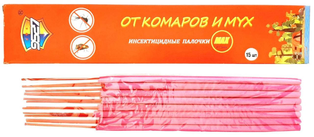 

Палочки от комаров и мух, Ø 7,5мм, 15шт