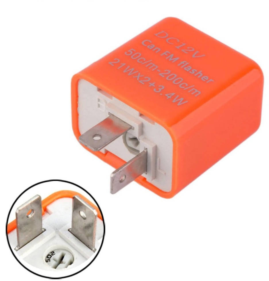 

Универсальное LED реле поворотов для мотоцикла 42 Вт Max c регулятором частоты мигания KS13026, Черный