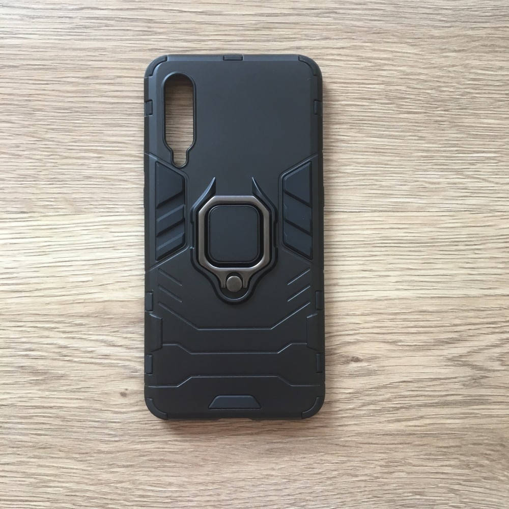 

Противоударный чехол бампер Iron Ring для Xiaomi Mi 9 (с подставкой), Черный