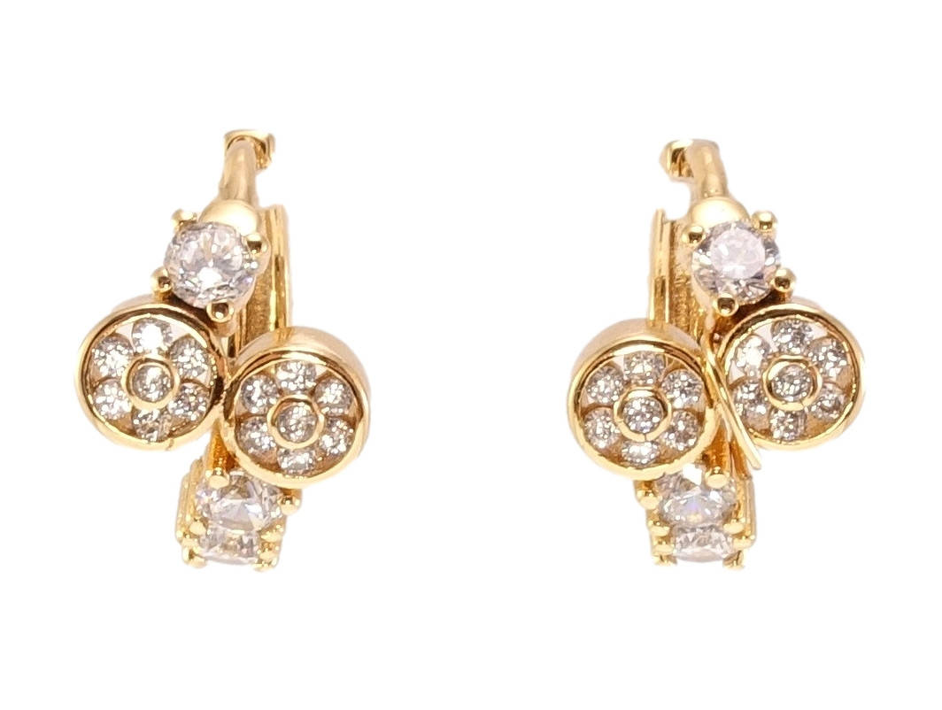 

Серьги Xuping Позолота 18K колечки "Декоративный блеск кристаллов"