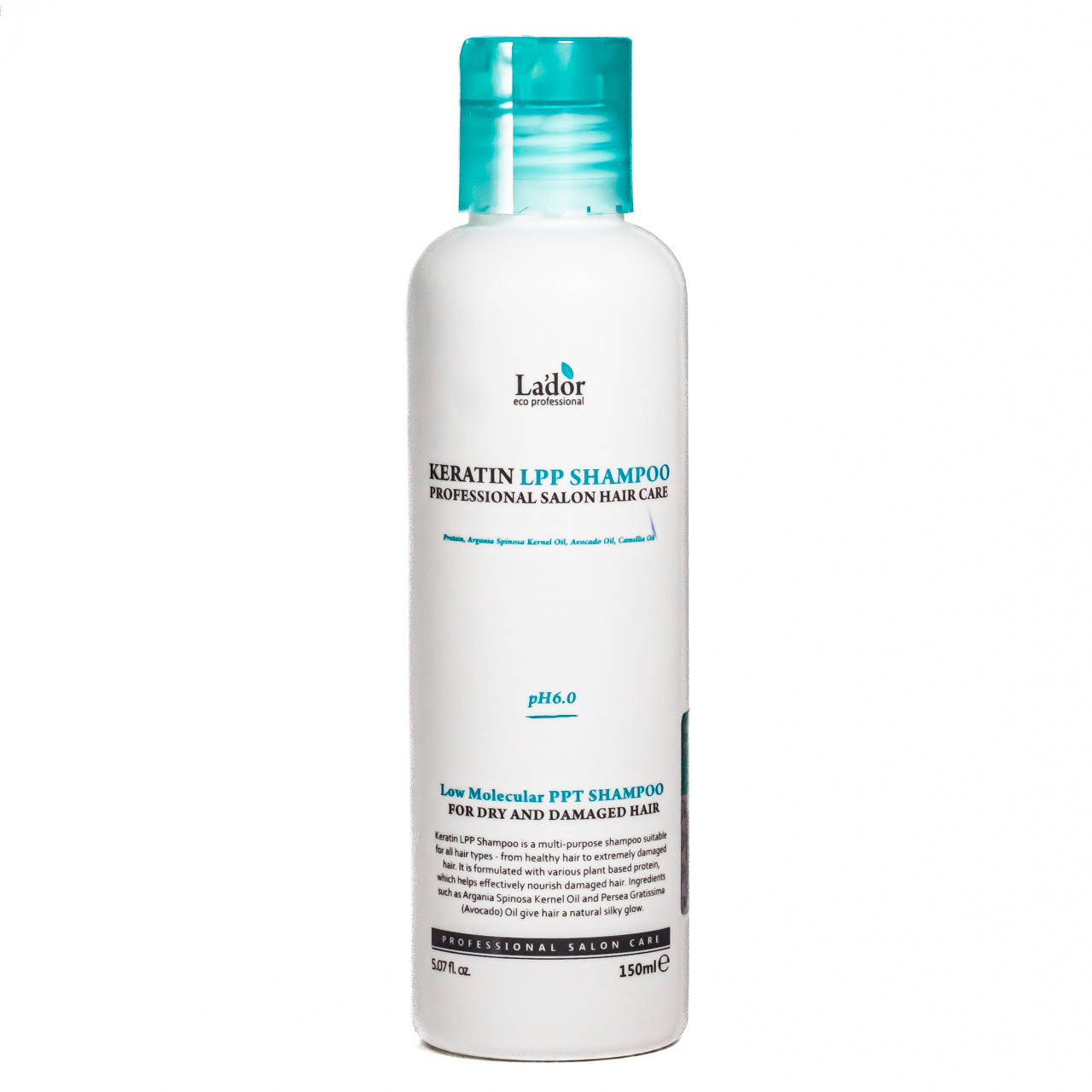 

Безсульфатный шампунь для волос La'dor Keratin LPP Shampoo кератиновый 150 мл