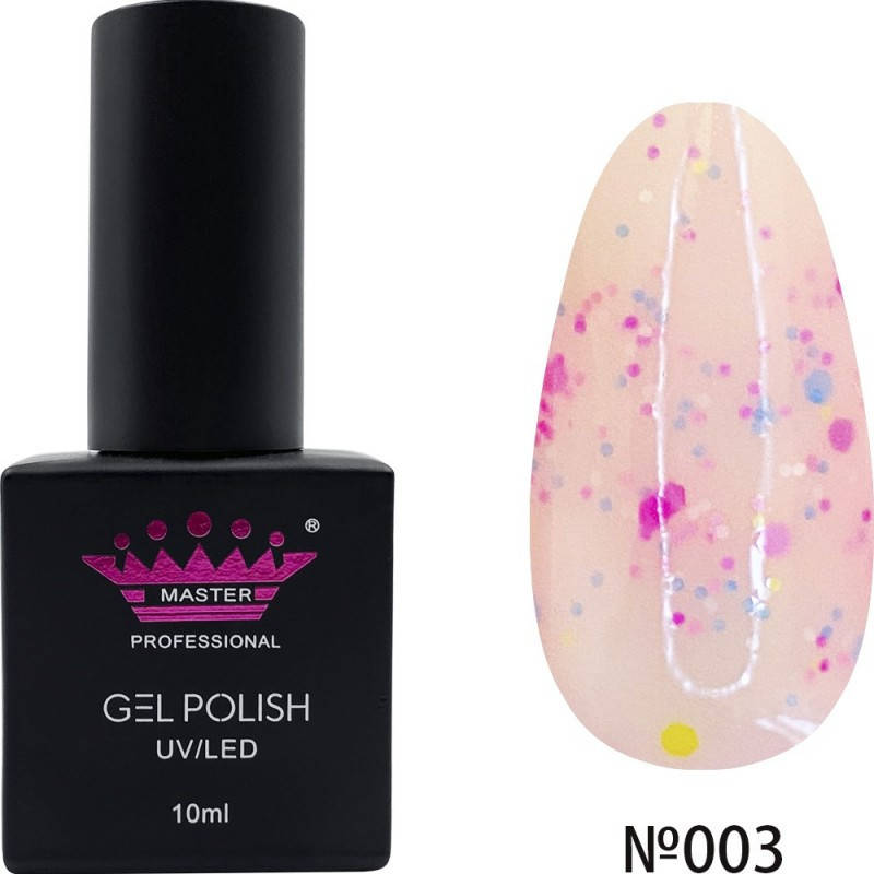 

Гель-лак MASTER PROFESSIONAL CONFETTI 10 мл, №003