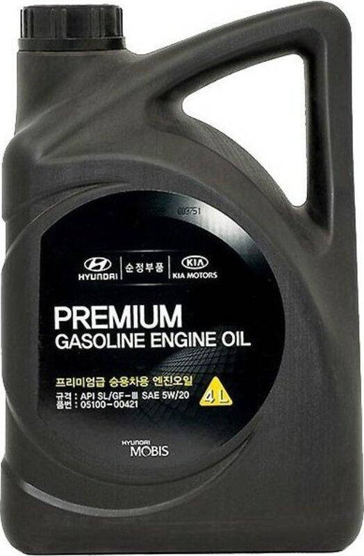 

Моторное масло Mobis Hyundai/Kia Premium Gasoline 5W-20 4 л, (05100-00421)
