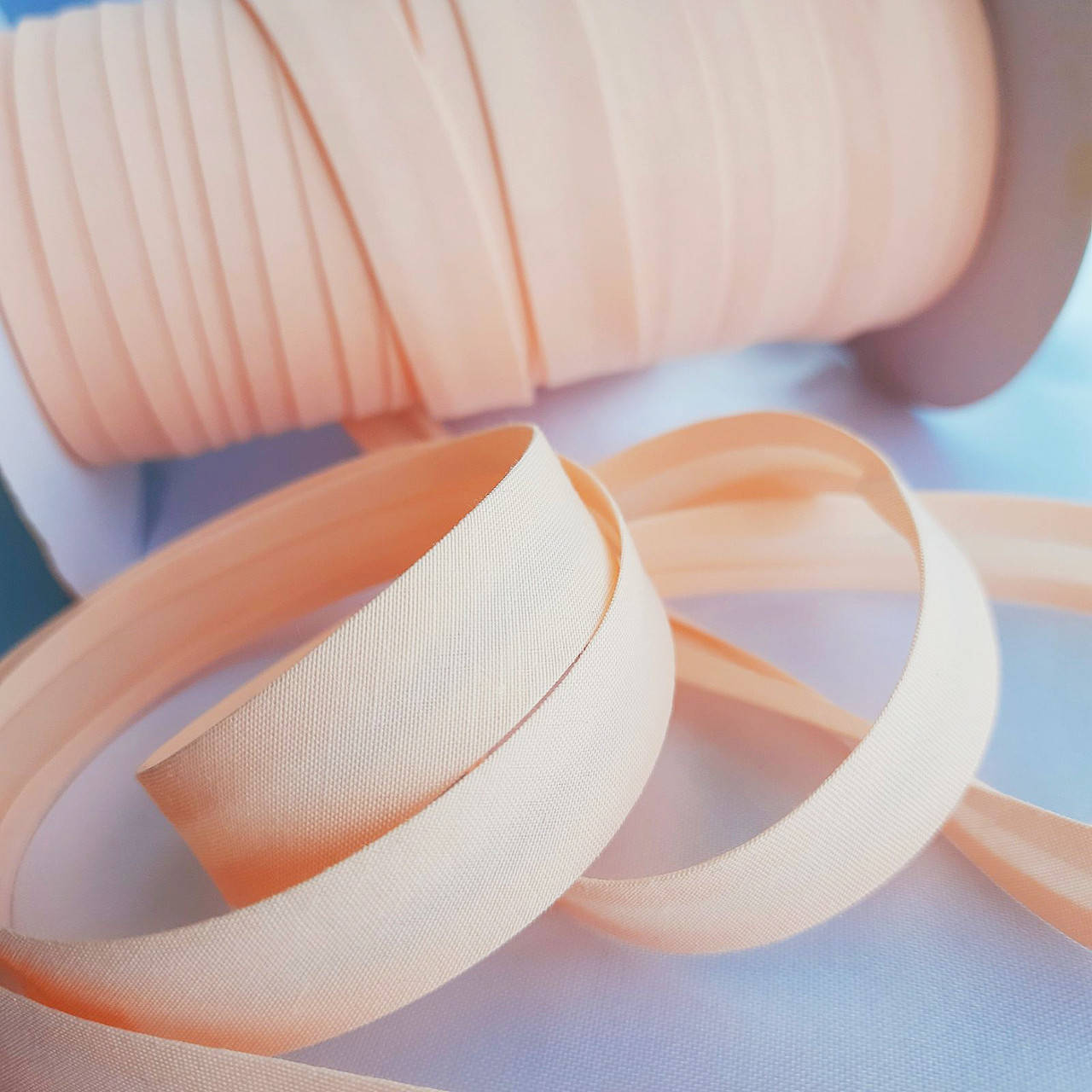 

Коса бейка матова 15мм, персикова, Персиковый