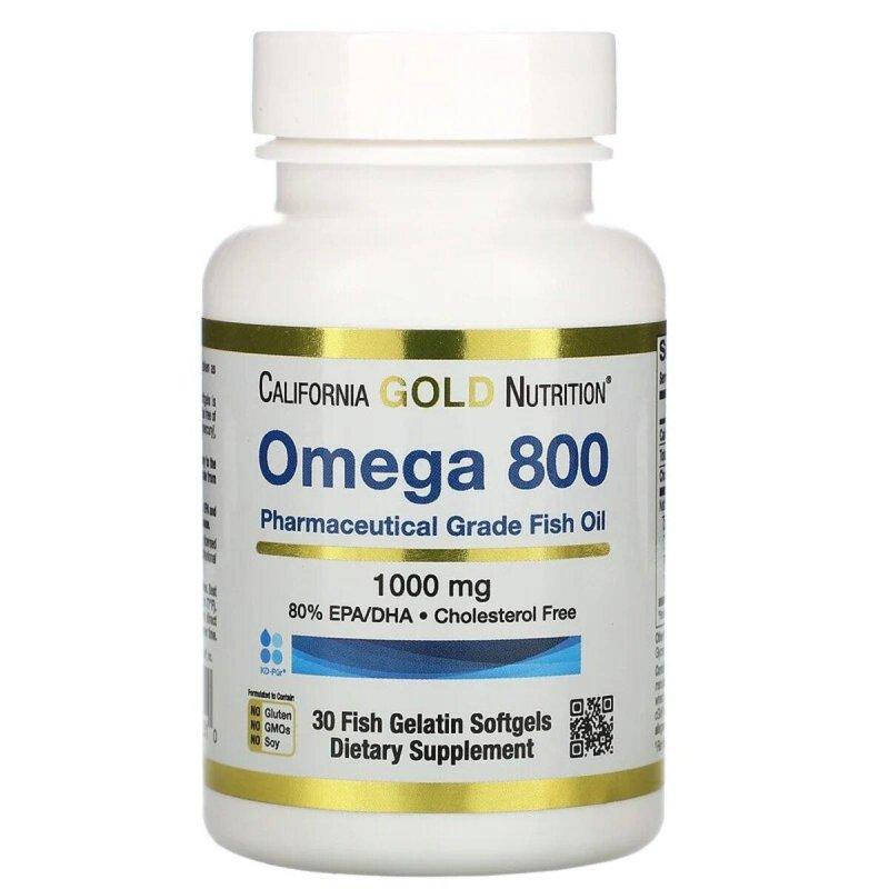 

California Gold Nutrition Omega 800 30 гелевых капсул