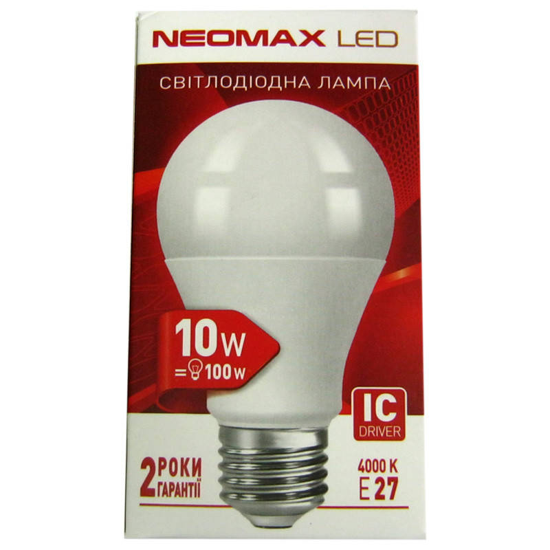 

Лампочка светодиодная Neomax A60 10W E27 4100K