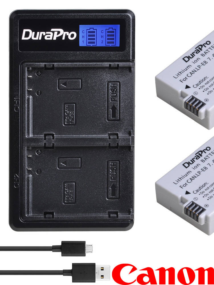 

Зарядное устройство для LP-E8 Canon EOS 550D 600D 650D 700D kiss X4 X5 X6i X7i Rebel T2i T3i T4i T5i