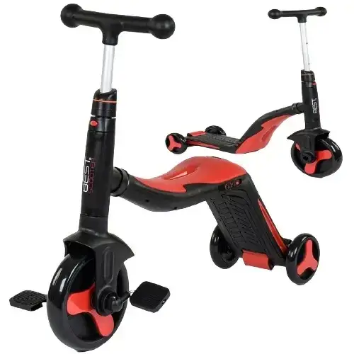 

Самокат-велобег scooter 3в1 с педалями красный без упаковки (Без Музыки) M11-293879