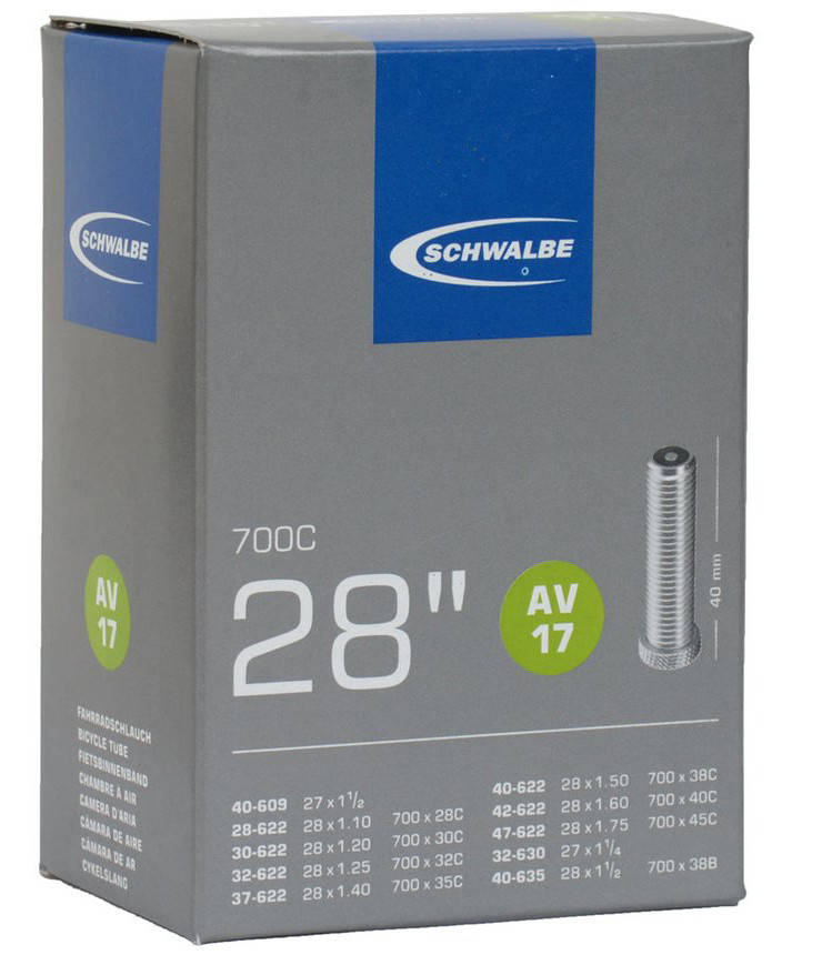 

Камера Schwalbe AV17 28˝ (700x28/45C-28/47-622/ 635) ніпель AV 40 мм.