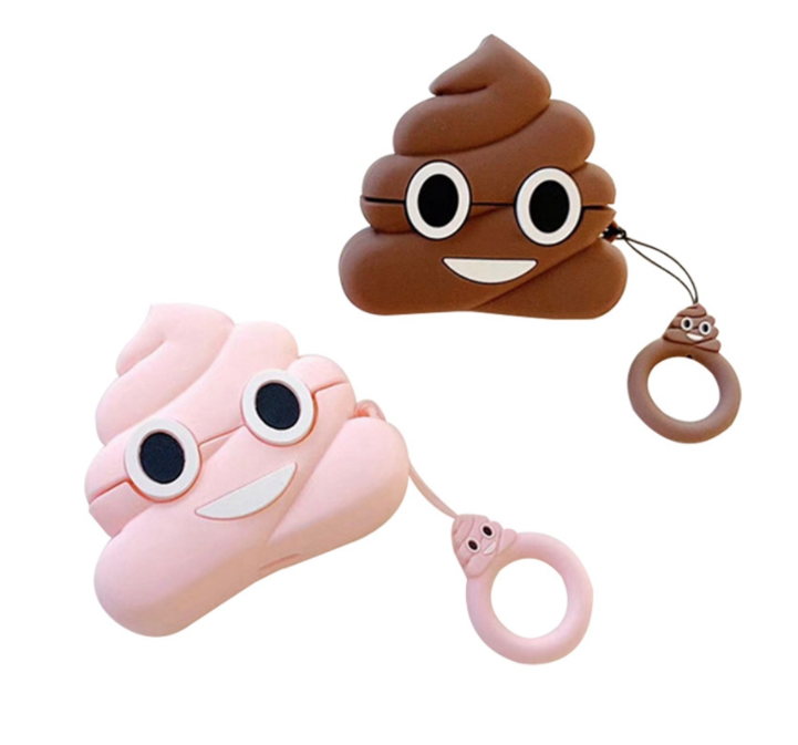 

Чехол силиконовый с кольцом Case emoji Turd / Какашка для наушников Apple AirPods 1 и 2