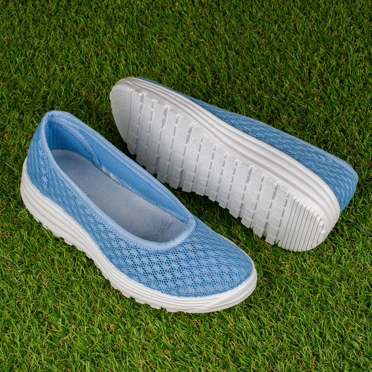 

Балетки женские Tellus 26-22BL сетка голубые