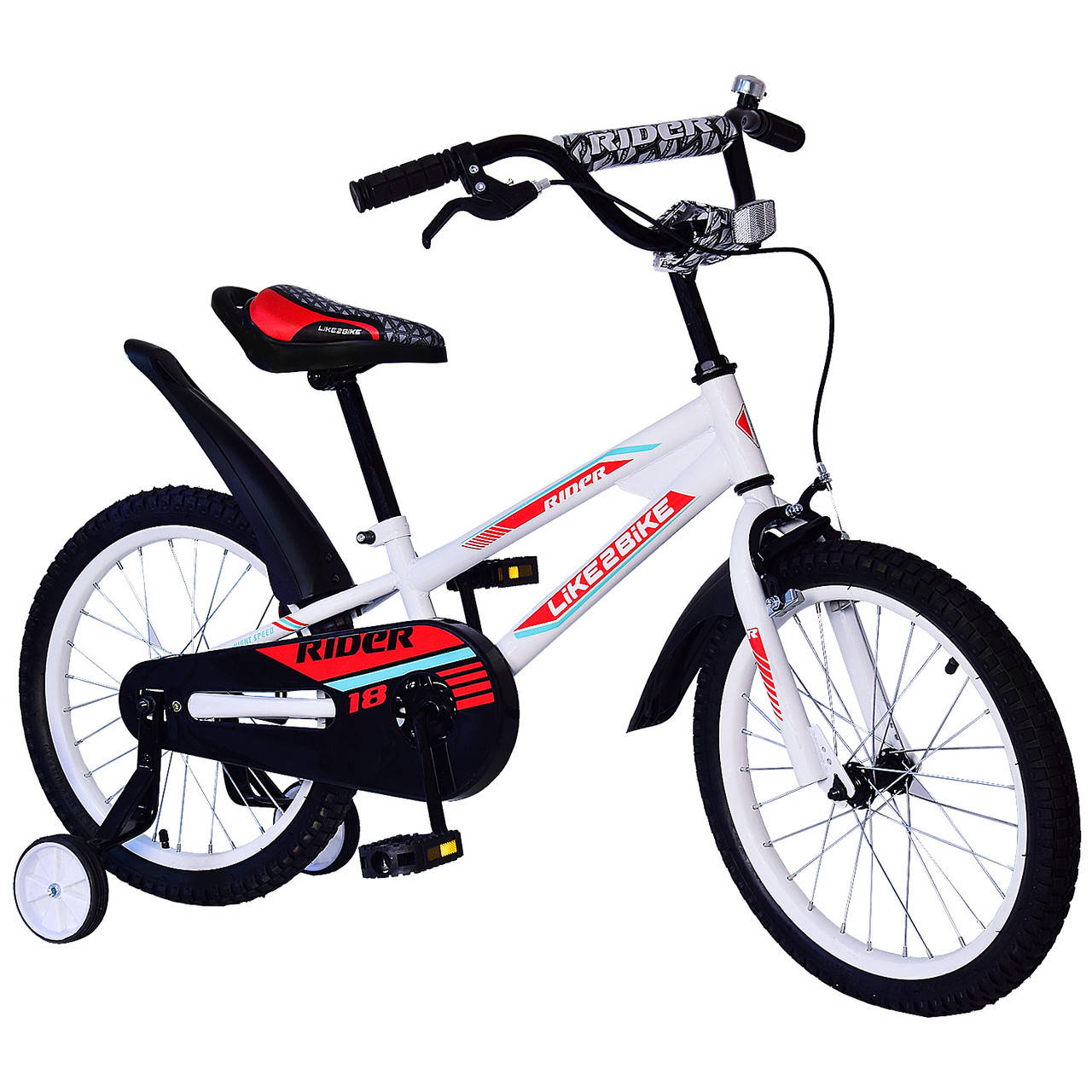

Велосипед детский 2-х колес.14'' 211404 Like2bike Rider, белый, рама сталь, со звонком