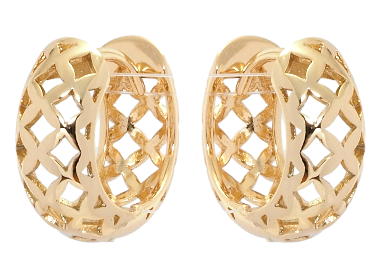

Серьги Xuping Позолота 18K колечки "Ромбовый резной орнамент"