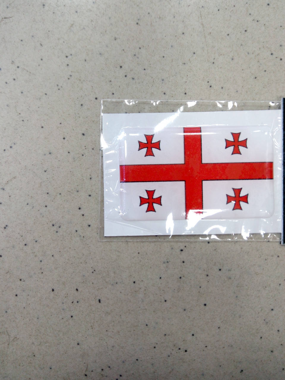 

Силиконовая 3D наклейка ФЛАГ ГРУЗИИ 5х3 см