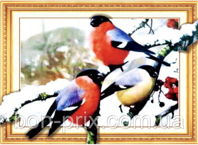 

50*40см 5D Снегири, алмазная живопись, полная выкладка