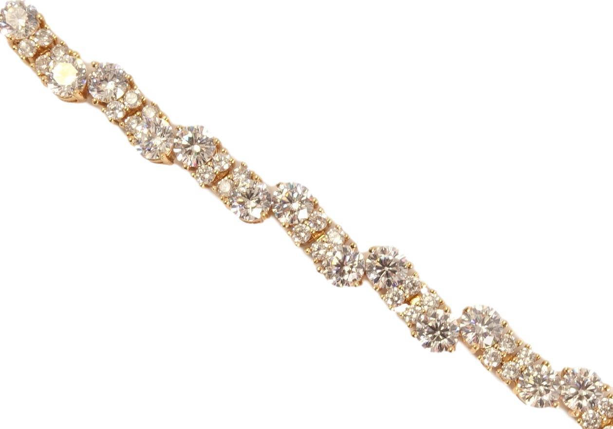 

Браслет XP Позолота 18K "Кристальная дорожка" длина с доп.замком 17.5,19.5см х 7мм