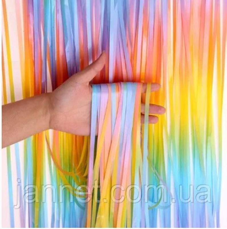 

Дождик-штора градиент макорун (цвет Единорога) 1*3м