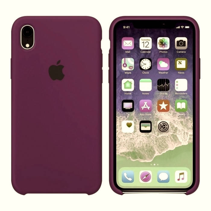 

Чехол-накладка Apple Silicone Case for iPhone Xr, Marsala (HC) (A), Марсала