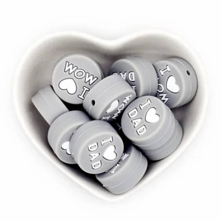 

I❤MOM/DAD Серый светлый