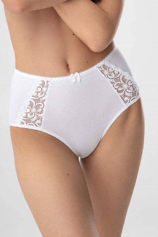 

Хлопковые трусики слип высокие 3802/24 Monica от Jasmine lingerie, Белый