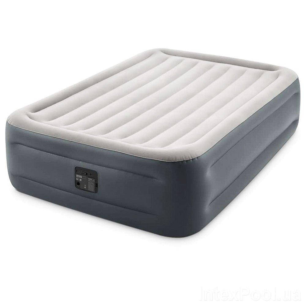 

Надувная двухспальная кровать 152*203*46 Intex 64126, встроенный электронасос, серый